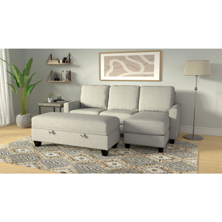 Emerald home chaise sofa deals with interchangeable ottoman